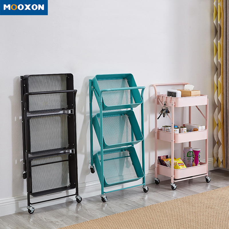 Multifunctional 2/3/4/5 Layer Kitchen Storage Carts Stationery Cosmetics Organizer Hand Cart