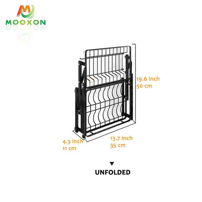 High Quality Kitchen Dryer Drying Stand Plate Drying Foldable Stainless Steel Dish Rack 