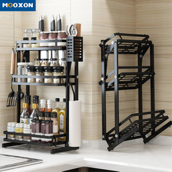 Foldable Kitchen Multifunctional Standing Spice Rack