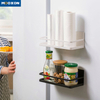 Easy To Install 2 Tiers Wall-Mounted Bathroom Storage Fridge Magnets Rack Hanging Shelves