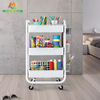 Modern Minimalist Design Easily Moved Household Organizer Rolling Storage Cart Trolleys 