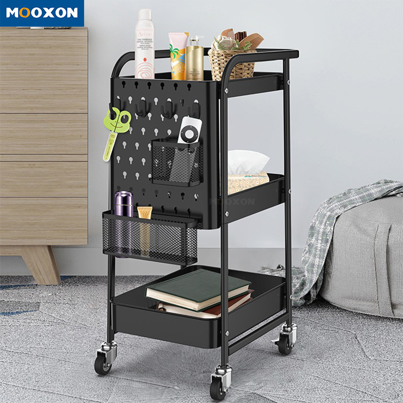 Convenient Plant Placement Storage Rack Utility Rolling Carts Standing Trolley Cart