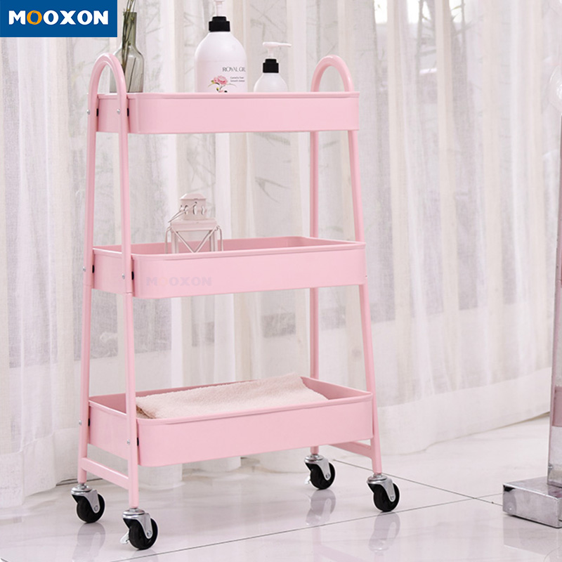 Rolling Household Utility Hand Carts Shelves Storage Home Bathroom Kitchen Trolley