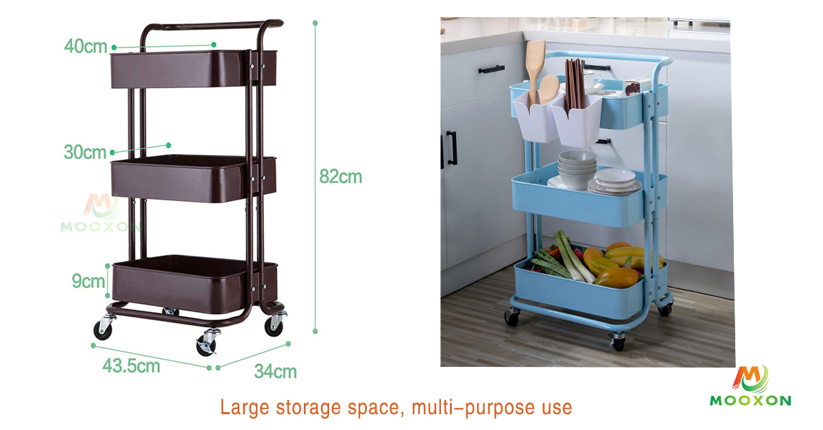 Multi-purpose Home Storage Hand Cart Trolley