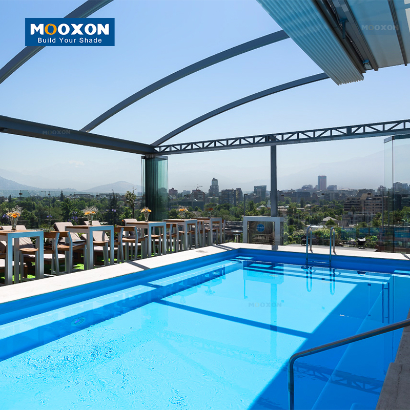 Waterproof Customized Polyester Fabric Balcony Pergola Awning Electric Canopy Motorized Aluminum Retractable Roof