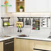 Kitchen Free Drilling Wall Mounted Stainless Steel Dish Drainer Utensil Storage Rack 