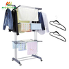 Space Save Household 3 Layers Standing Type Foldable Multipurpose Drying Clothes Rack