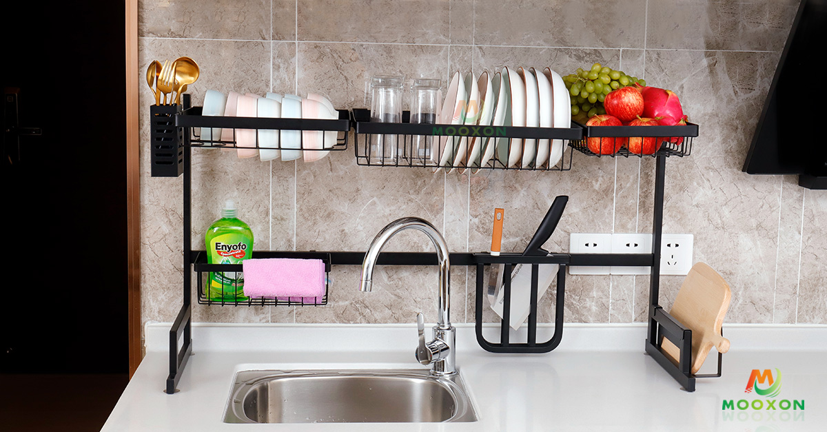 Kitchen Multifunction Over The Sink Dish Rack