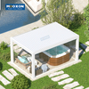 Waterproof Bioclimatic Gazebo Louver Roof Automatic Garden Outdoor Aluminium Pergola