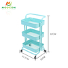 Three Layer Multifunctional Collapsible And Movable Families Storage Trolleys with Wheels 