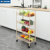 3/4/5Tiers Mesh Wire Basket Rolling Storage Rack Office Utility Cart 