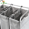 Standing Hotel Service Cart Retractable Laundry Storage Trolley With Wheels 