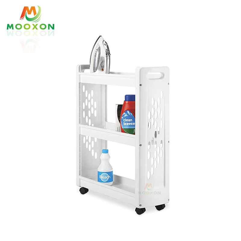 3 Tiers Hand Movable Utility Home Kitchen Bathroom Organizer Rolling Carts 