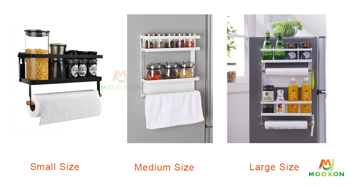 Kitchen Wall Mount Fridge Side Storage Holder 